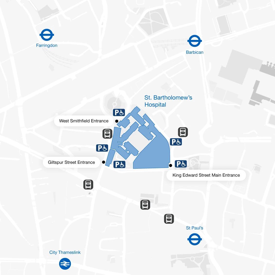 Map of hospital area